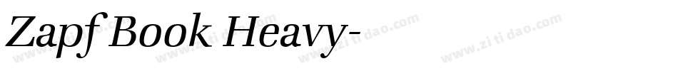 Zapf Book Heavy字体转换